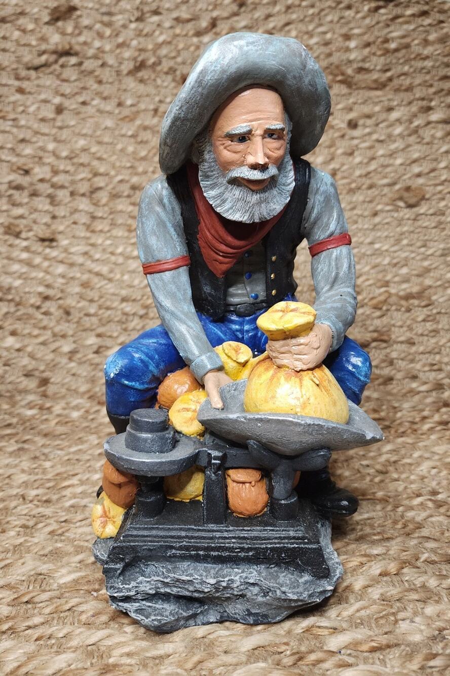 Vintage Western Sundance Original Prospector Gold Miner Sculpture 11.5" Decor